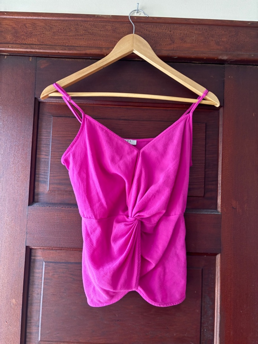 FAVLUX Hot Pink Twist-Front Camisole